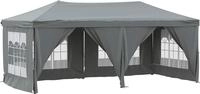 vidaXL Partyzelt Faltbar mit Seitenw&auml;nden Anthrazit 3x6 m