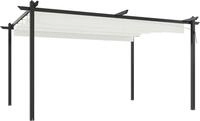 vidaXL Pavillon mit Ausziehbarem Dach 4x3 m Creme