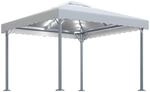 vidaXL Pavillon mit LED-Lichterkette 300x300 cm Cremewei&szlig; Aluminium