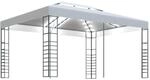 vidaXL Pavillon mit LED-Lichterkette 4x3x2,7 m Wei&szlig;