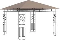 vidaXL Pavillon mit Moskitonetz 3x3x2,73 m Taupe 180 g/m&sup2;