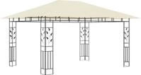 vidaXL Pavillon mit Moskitonetz 4x3x2,73 m Creme 180 g/m&sup2;