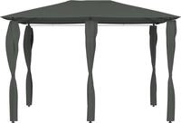 vidaXL Pavillon mit Pfostenabdeckungen 3x4x2,6 m Anthrazit 160 g/m&sup2;