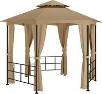 vidaXL Pavillon mit Seitenw&auml;nden 3,1x2,7 m Taupe