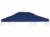 vidaXL Pavillon-Dachplane mit Kaminabzug 310 g/m2 4x3 m Blau