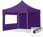 TOOLPORT 3x3m Aluminium Faltpavillon, inkl. 2 Seitenteile, lila - Lila