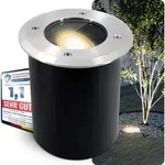 SSC-LUXon JUAVI Bodeneinbauleuchte aussen IP67 LED - Bodenstrahler silber rund 230V