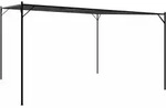 vidaXL Pavillon Anthrazit 4x4 m 180 g/m2 Stoff und Stahl - Grau