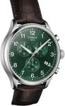 Tissot Herrenuhr Chrono XL Classic Gr&uuml;n Braun Leder T116.617.16.092.00 - Silber