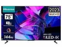 Hisense U7KQ 75U7KQ Fernseher 190,5 cm (75') 4K Ultra HD Smart-TV WLAN Anthrazit 1000
