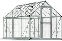 Palram - Canopia Aluminium Gew&auml;chshaus Harmony 614 Silber 424x185x208 cm