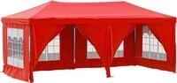 vidaXL Partyzelt Faltbar mit Seitenw&auml;nden Rot 3x6 m