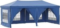 vidaXL Partyzelt Faltbar mit Seitenw&auml;nden Blau 3x6 m