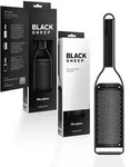 Microplane K&uuml;chenreibe Fein mit Edelstahlklinge USA f&uuml;r Parmesan, Zitrus - Schwarz