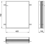 EMCO Emco Einbaurahmen ASIS prime f&uuml;r UP-Lichtspiegelschrank 622x722mm