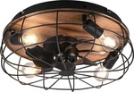 Deckenventilator TRONDHEIM Holzoptik &Oslash;48cm - Schwarz