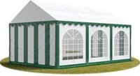 Hochwertiges Zelt Partyzelt Festzelt 4x6 m PVC gr&uuml;n-wei&szlig; wasserdicht