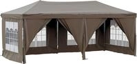 vidaXL Partyzelt Faltbar mit Seitenw&auml;nden Taupe 3x6 m
