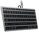 Satechi Slim W1, Mini, Kabelgebunden, USB, QWERTY, Aluminium, Schwarz -