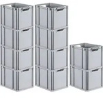 SparSet 10x Eurobox NextGen Economy | Griffe offen |HxBxT 32x30x40cm | 30 Liter 