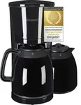 Exquisit KA 6502 sw | Filterkaffeemaschine | 10 Tassen | Thermoskanne | Schwarz -