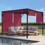 Pergola Baia, Garten Pavillon Terrassen&uuml;berdachung, stabiles 6cm-Stahl-Gestell...