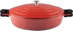Kelomat Schmorpfanne Keramika Red &Oslash;28 cm mit Deckel Aluguss Legierung - Rot