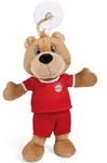 nici Kuscheltier FC BAYERN B&auml;r Berni mit Trikot und Saugnapf NICI GREEN 20CM - Rot