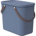 Rotho Aufbewahrungsbox mit Deckel 25L Albula - Kunststoffbox 40 x 23,5 x 34 cm -