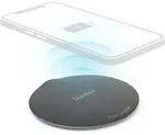 Hama Wireless Charger QI-FC10 Metal, 10 W, Schwarz - Schwarz/Silber