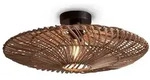 Deckenlampe Zanzibar flach L Natur - Braun