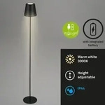 Briloner Leuchten LED Akku Stehleuchte 2 in 1, Stufenweise Dimmbar, Touch, LED