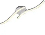 LED Deckenleuchte wellenf&ouml;rmig 2-flammig 2 x 6W 3000K Silber Metall Briloner - Grau
