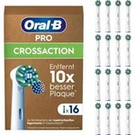 Oral-B Pro CrossAction Aufsteckb&uuml;rsten 16er (Frustfreie Umverpackung) - Wei&szlig;