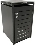 DEGAMO M&uuml;lltonnenbox 1er K&Ouml;LN 68x80x116cm f&uuml;r Tonnen 120 und 240 Liter, grau -