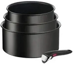 Tefal Ingenio Eco Resist L39792, Kochset, Schwarz, Aluminium, Titan, Schwarz,