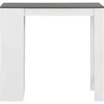vidaXL Bartisch mit Regal Wei&szlig; 110x50x103 cm - Wei&szlig;