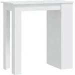 vidaXL Bartisch mit Ablagefl&auml;che Wei&szlig; 102x50x103,5 cm Holzwerkstoff - Wei&szlig;