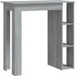 vidaXL Bartisch mit Regal Grau Sonoma 102x50x103,5 cm Holzwerkstoff - Grau