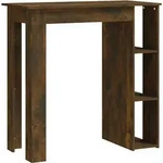 vidaXL Bartisch mit Regal R&auml;uchereiche 102x50x103,5 cm Holzwerkstoff - Braun