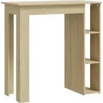 vidaXL Bartisch mit Regal Sonoma-Eiche 102x50x103,5 cm Holzwerkstoff - Braun