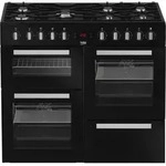 Beko PF335325DB, Freistehender Herd, Schwarz, Drehregler, Ber&uuml;hrung, Edelstahl,