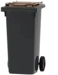 PROREGAL Premium 2-Rad-M&uuml;lltonne MGB | 120 Liter, HxBxT 97,4x47,9x55,5cm 
