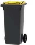 PROREGAL Premium 2-Rad-M&uuml;lltonne MGB | 120 Liter, HxBxT 97,4x47,9x55,5cm 