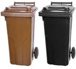 SuperSparSet 2x PROREGAL 2-Rad-M&uuml;lltonne MGB | HDPE-Kunststoff | 120 Liter |...