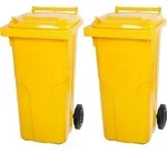 SuperSparSet 2x PROREGAL 2-Rad-M&uuml;lltonne MGB | HDPE-Kunststoff | 120 Liter |...