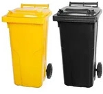 SuperSparSet 2x PROREGAL 2-Rad-M&uuml;lltonne MGB | HDPE-Kunststoff | 120 Liter |...
