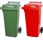SuperSparSet 2x PROREGAL 2-Rad-M&uuml;lltonne MGB | HDPE-Kunststoff | 120 Liter |...