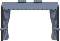 vidaXL Pavillon mit Vorh&auml;ngen 3 x 4 m Anthrazit Stahl