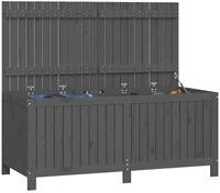 vidaXL Gartentruhe Grau 147x68x64 cm Massivholz Kiefer